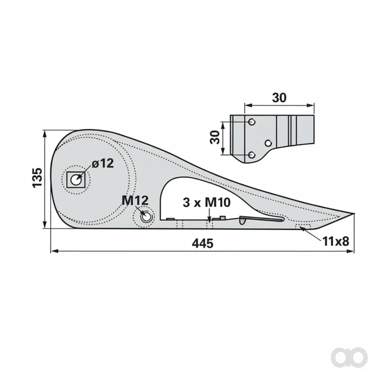 Prillinger - 00621342 - Outer Shoe Left with Shoe Plate