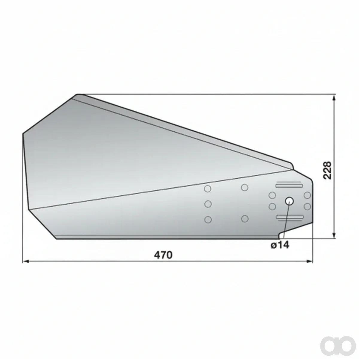 Prillinger - 00627585 - Swath Plate Left Short Instead