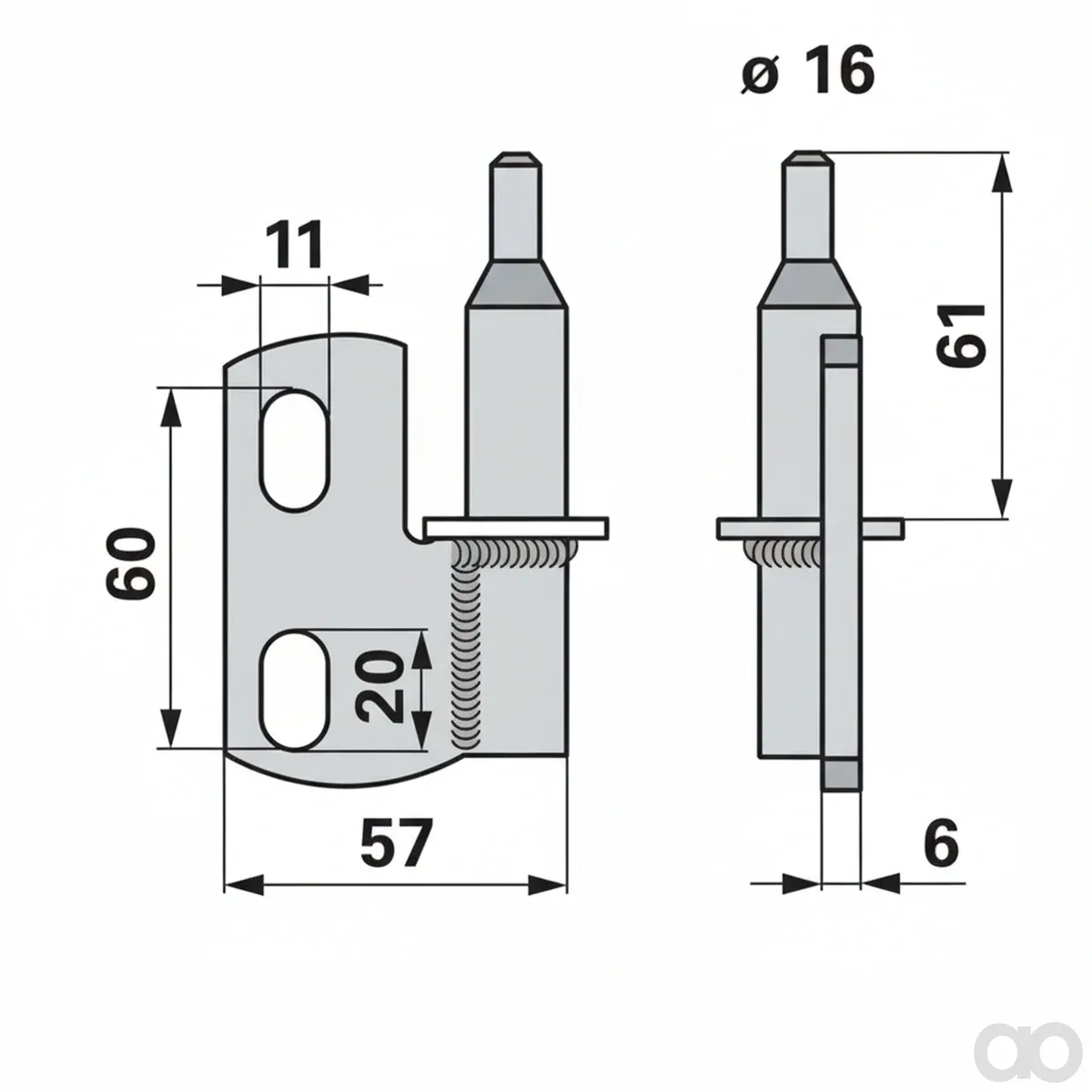 Prillinger - 00629030 - Hinge Pin Long Instead