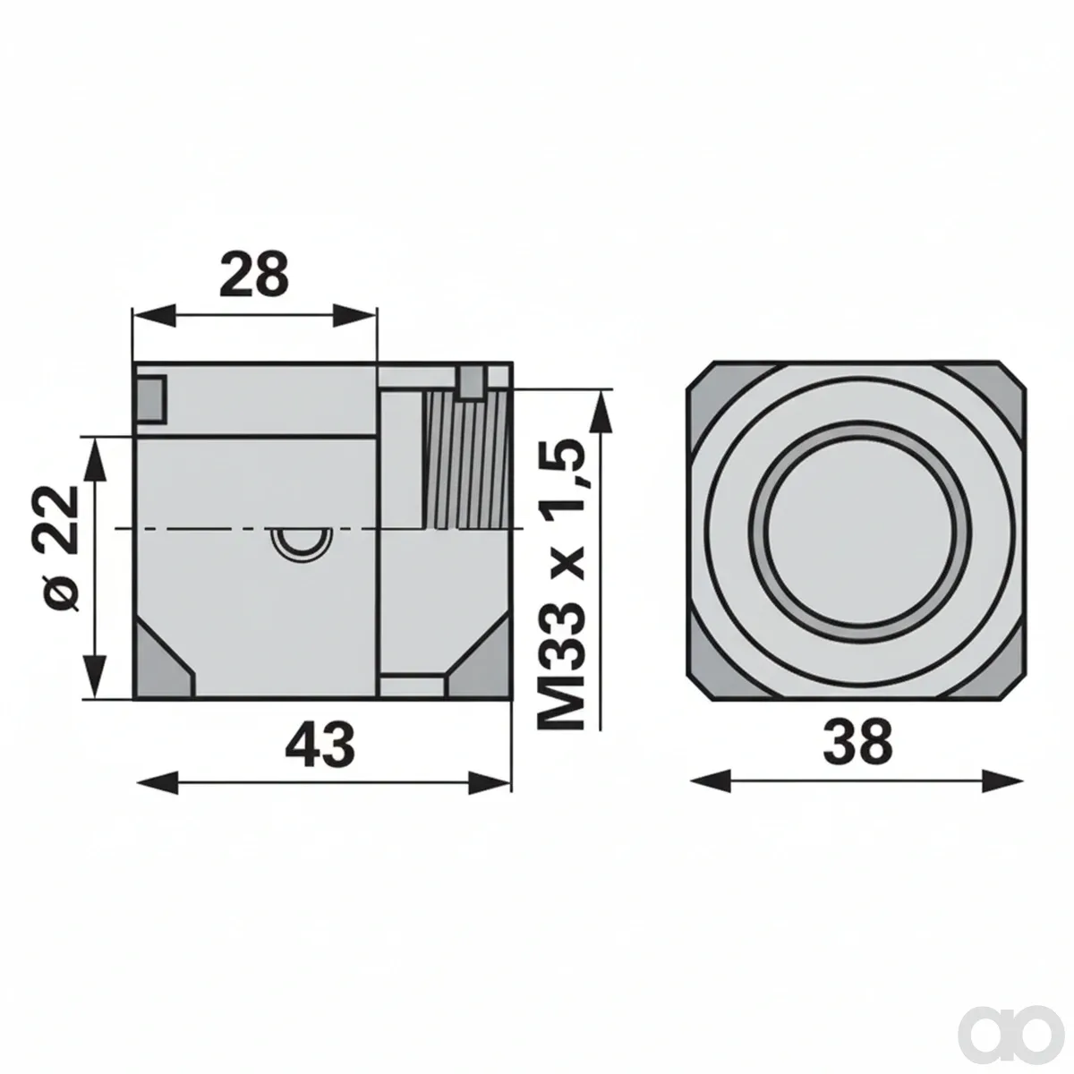 Prillinger - 00630160 - Guide Block 38 Mm Instead V