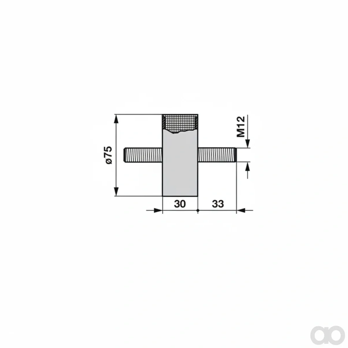 Prillinger - 00630178 - Rubber Buffer 75x30 Instead Of