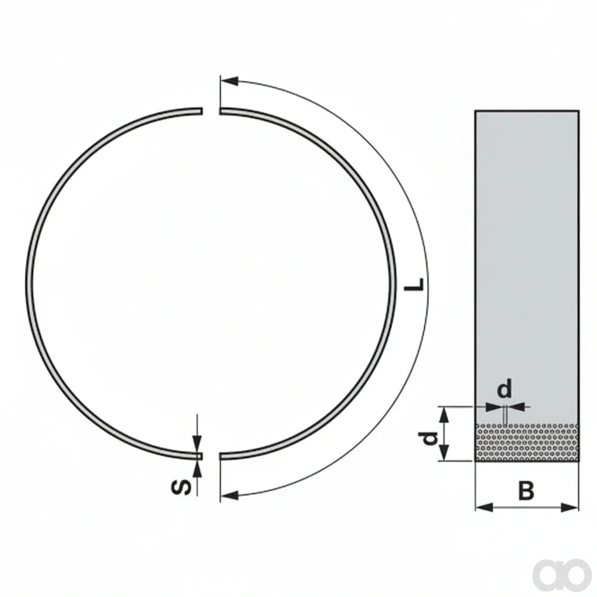 Prillinger - 00670348 - Sieve Segments 635x80x3 Hole 4 mm