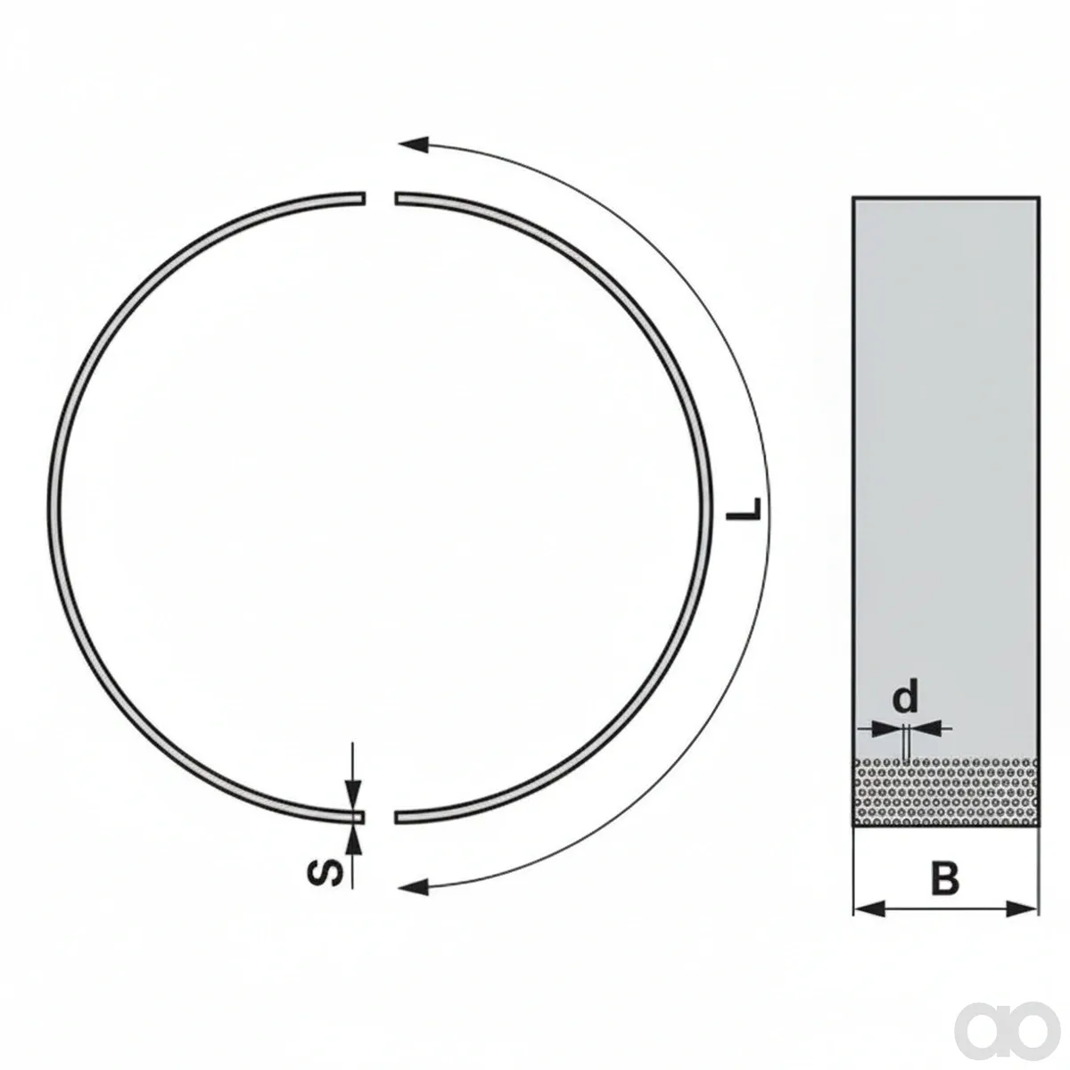 Prillinger - 00670353 - Sieve Segments 505x100x2 Hole 3 mm