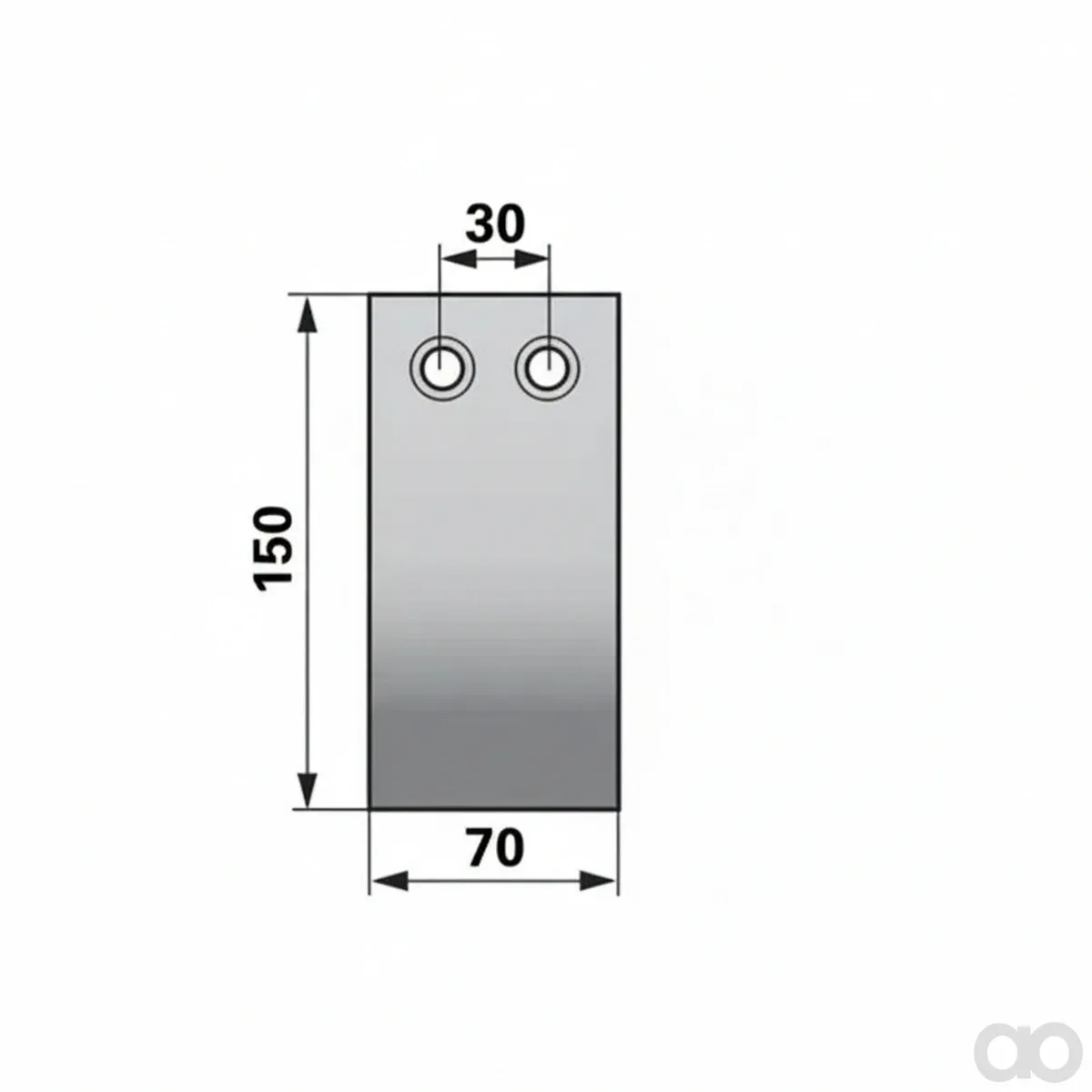 Prillinger - 00690113 - Shares 150x70 La=30 mm