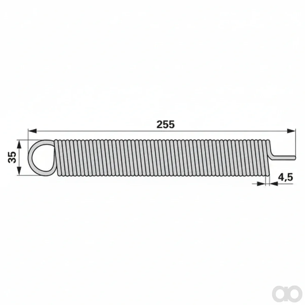 Prillinger - 00690156 - Spring for Stump Cleaner Long 255X