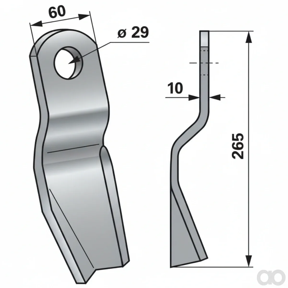 Prillinger - 00690180 - Flail Knife Instead of Braun