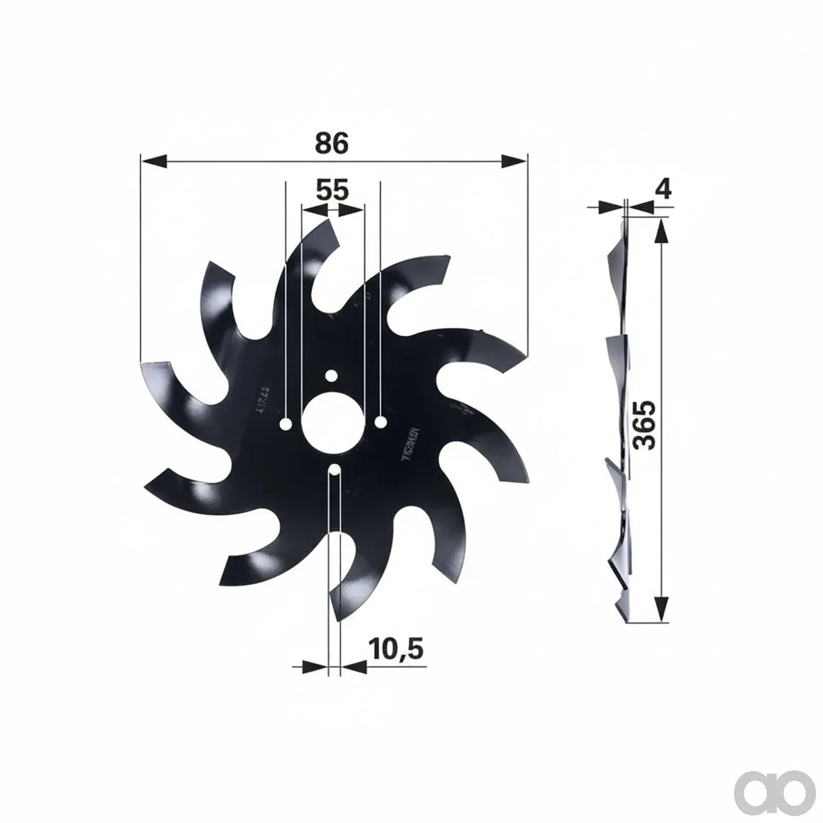 Prillinger - 00690263 - Rolling Hoe Star Left 4mm