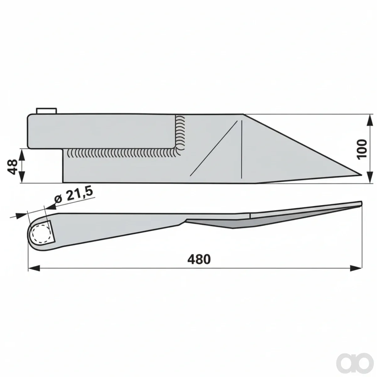 Prillinger - 00700114 - Manure Scraper Right Length