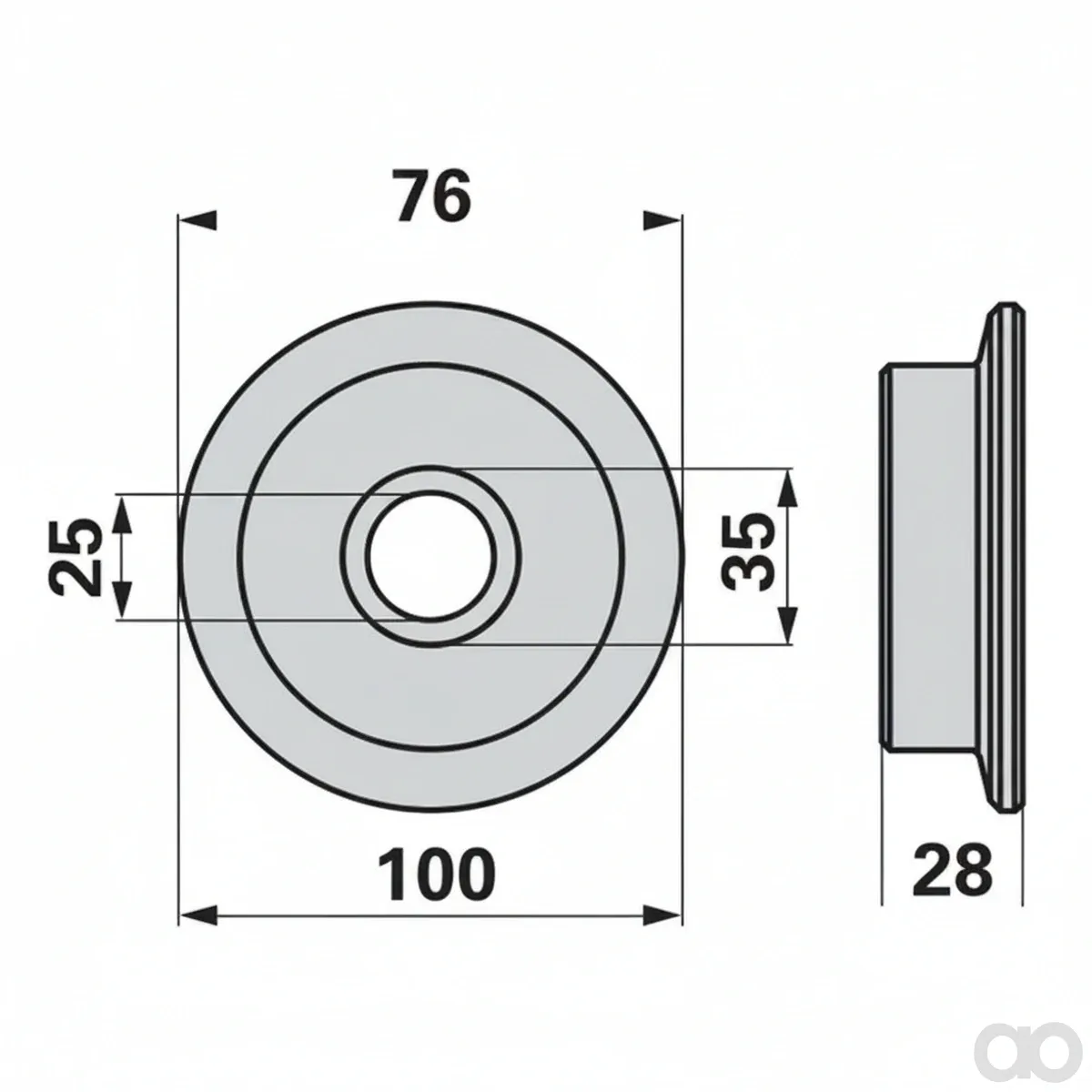 Prillinger - 00700142 - Wheel Diameter 76 mm for Agrar